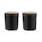 6 Packs: 2 ct. (12 total) 8oz. Frosted Black Candle Jars by Make Market®